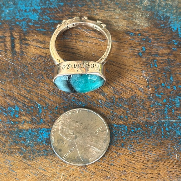 “Ode to Joy” unisex emerald/rose gold ring by Jes MaHarry. New in box. - Picture 11 of 12